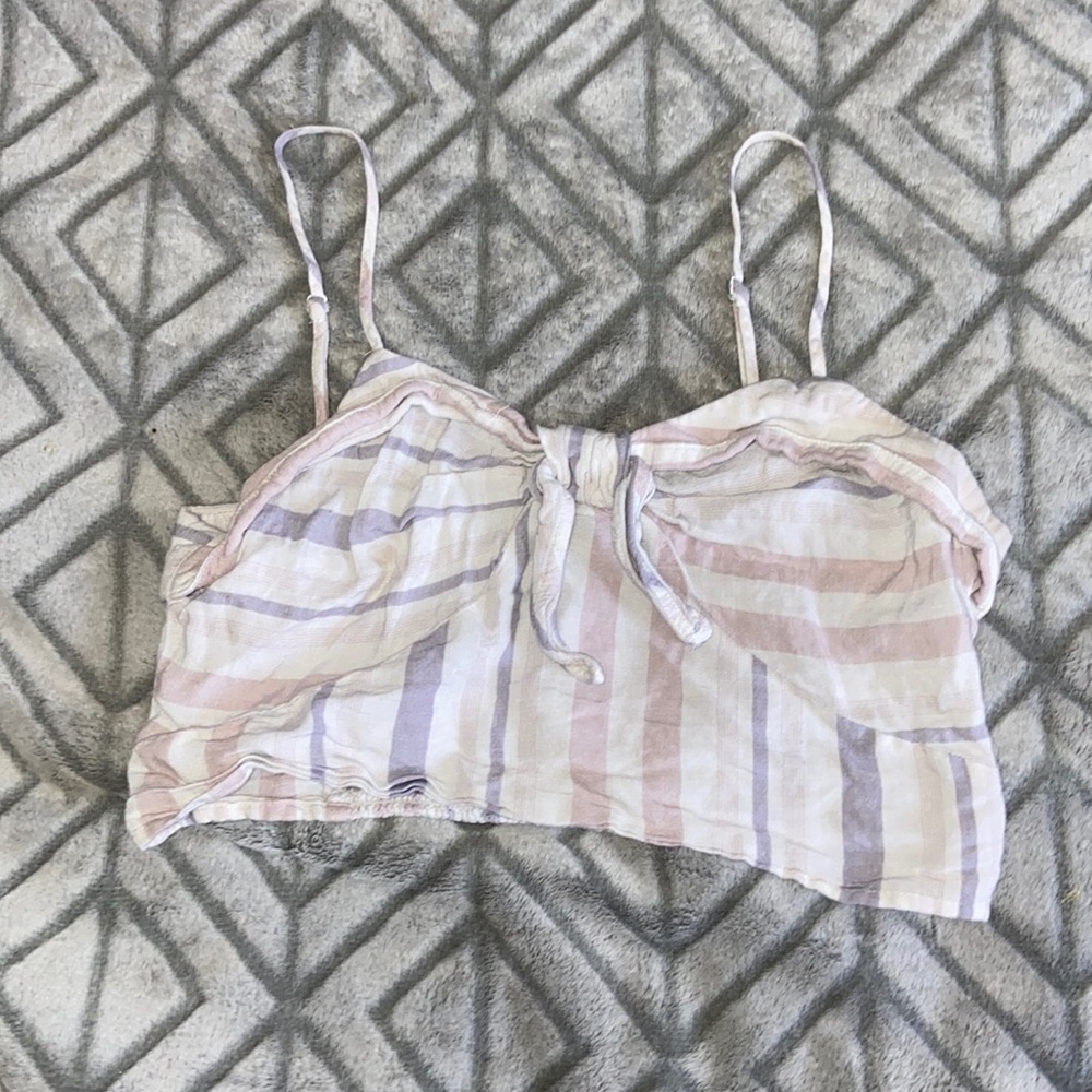 Express Multi Colored Cropped Tank Top Size Small
